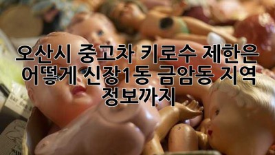 오산시 중고차, 키로수 제한은 어떻게? 신장1동, 금암동 지역 정보까지!