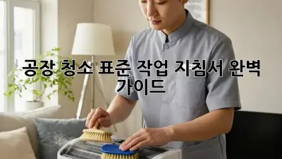 공장 청소 표준 작업 지침서 완벽 가이드