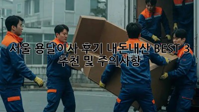 서울 용달이사 후기: 내돈내산 BEST 3 추천 및 주의사항